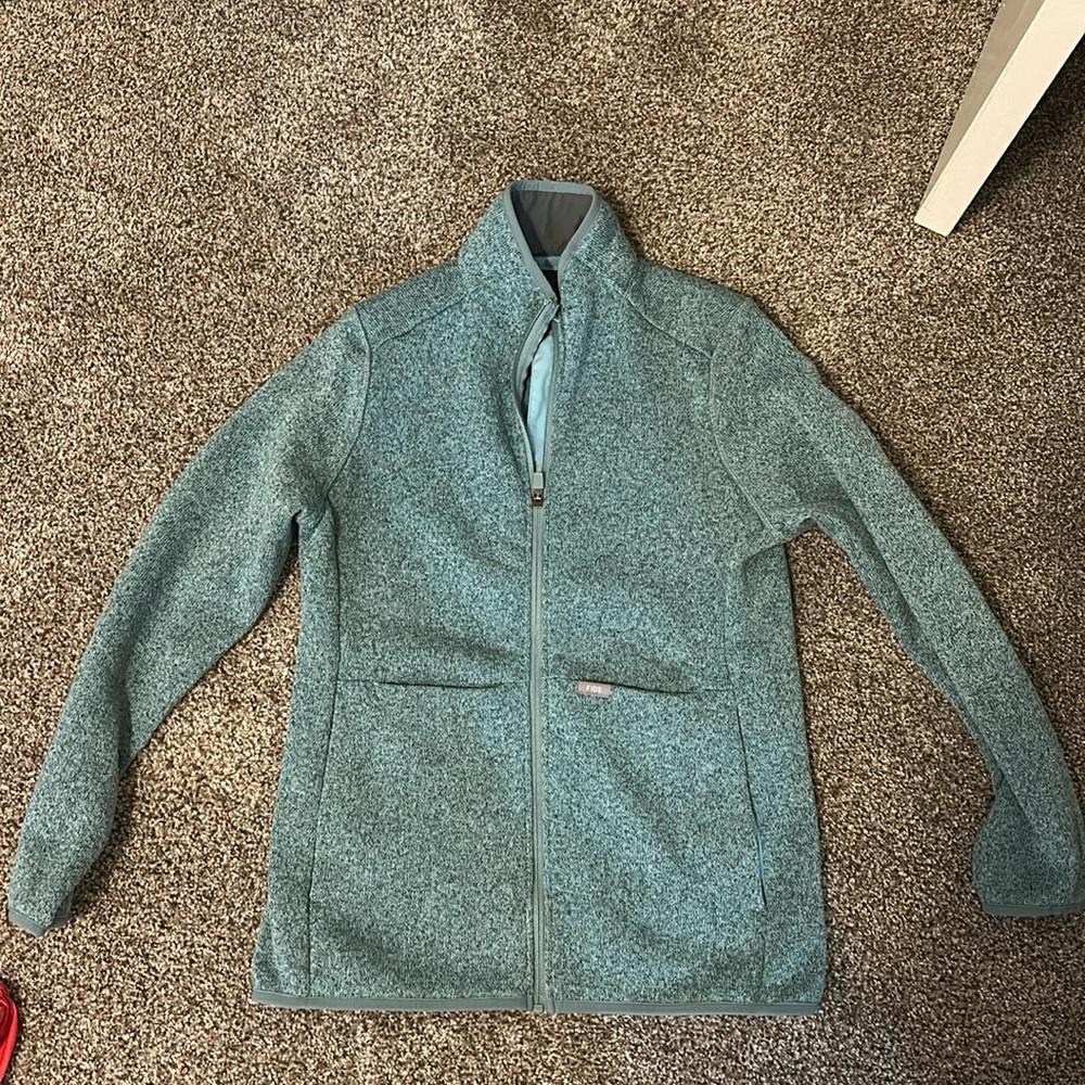 Figs green blue teal sweatshirt lightly worn size medium